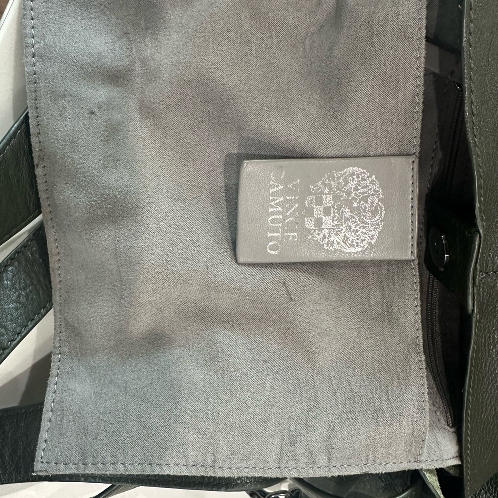 Vince Camaro Leather Mekhi Tote handbag Army Green purse - Picture 9 of 16